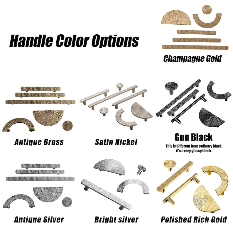 Hammered Brass Half Moon Cabinet Pulls & Knobs