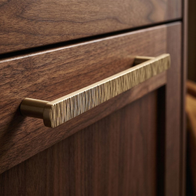 Hammered Brass Half Moon Cabinet Pulls & Knobs