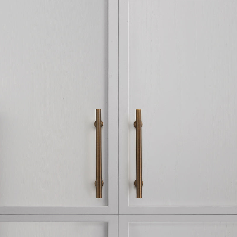 Brass Cabinet Handles with Ball Supports & Matching Knobs