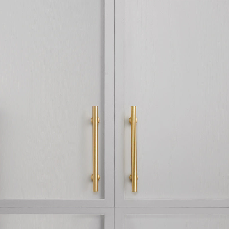 Brass Cabinet Handles with Ball Supports & Matching Knobs