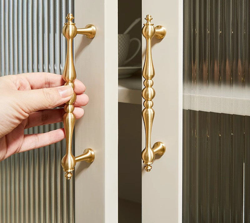 Beaded Brass Cabinet Handles & Ball Knobs
