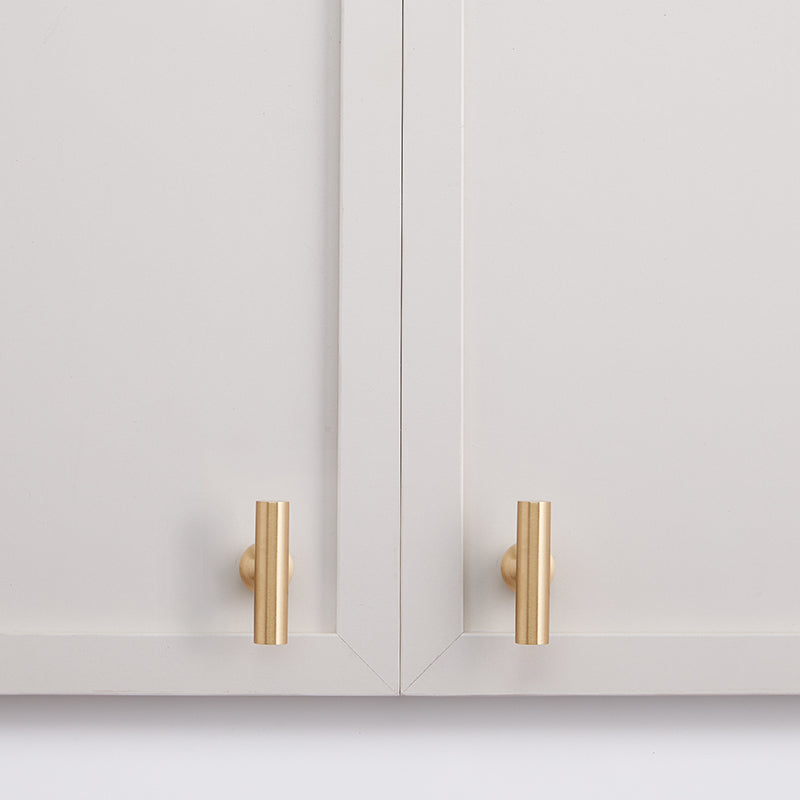 Brass Cabinet Handles with Ball Supports & Matching Knobs