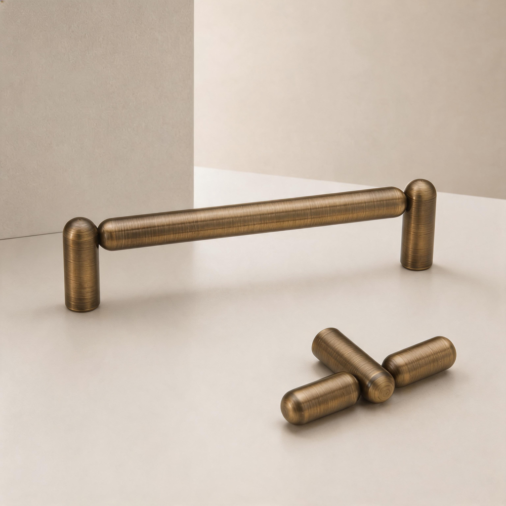 Rounded Brass Cabinet Handles