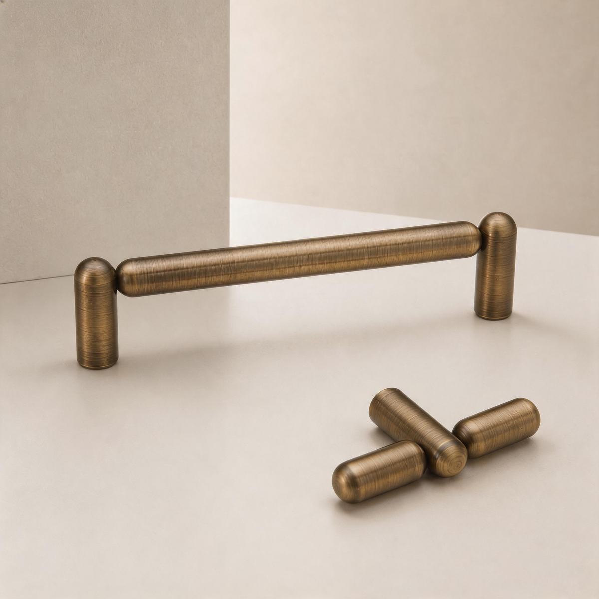 Rounded Brass Cabinet Handles