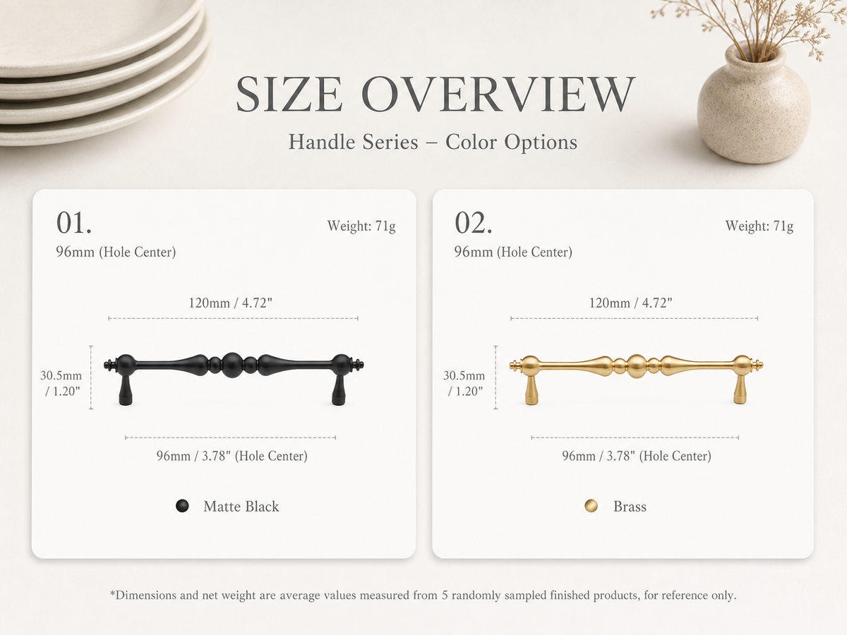 Beaded Brass Cabinet Handles & Ball Knobs