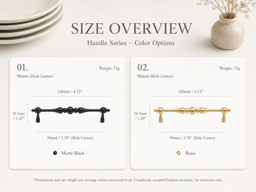 Beaded Brass Cabinet Handles & Ball Knobs