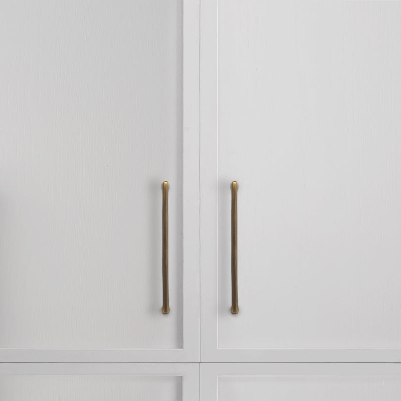 Rectangular Brass Cabinet Handles with Rounded Corners