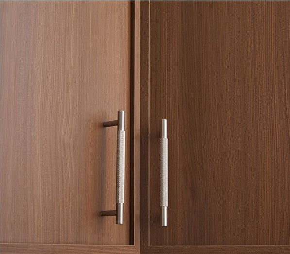 Knurled Brass Cabinet Handles & Matching Knobs