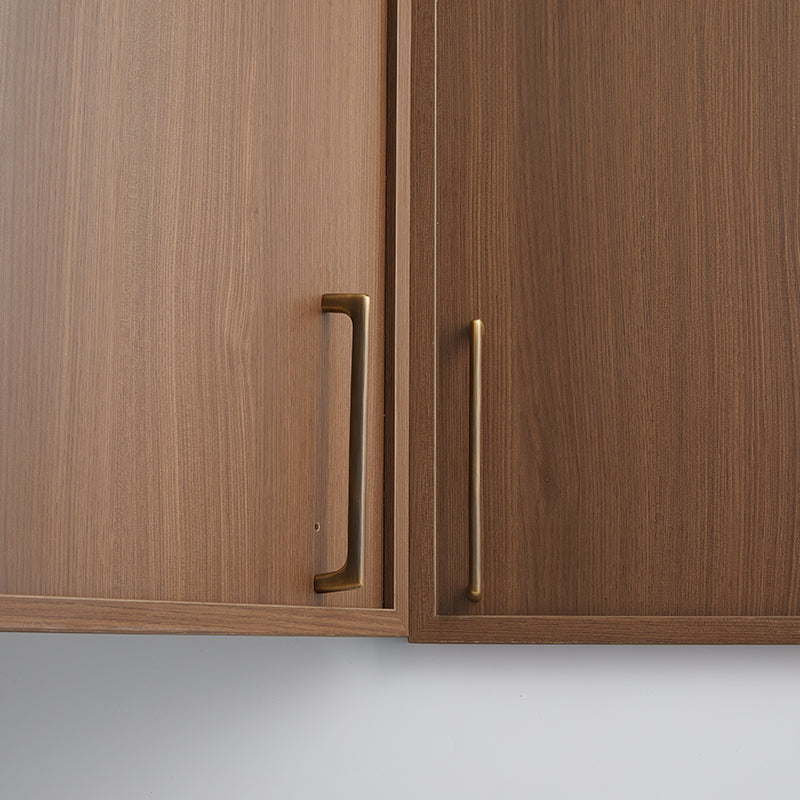 Rectangular Brass Cabinet Handles with Rounded Corners