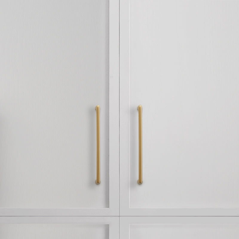 Rectangular Brass Cabinet Handles with Rounded Corners