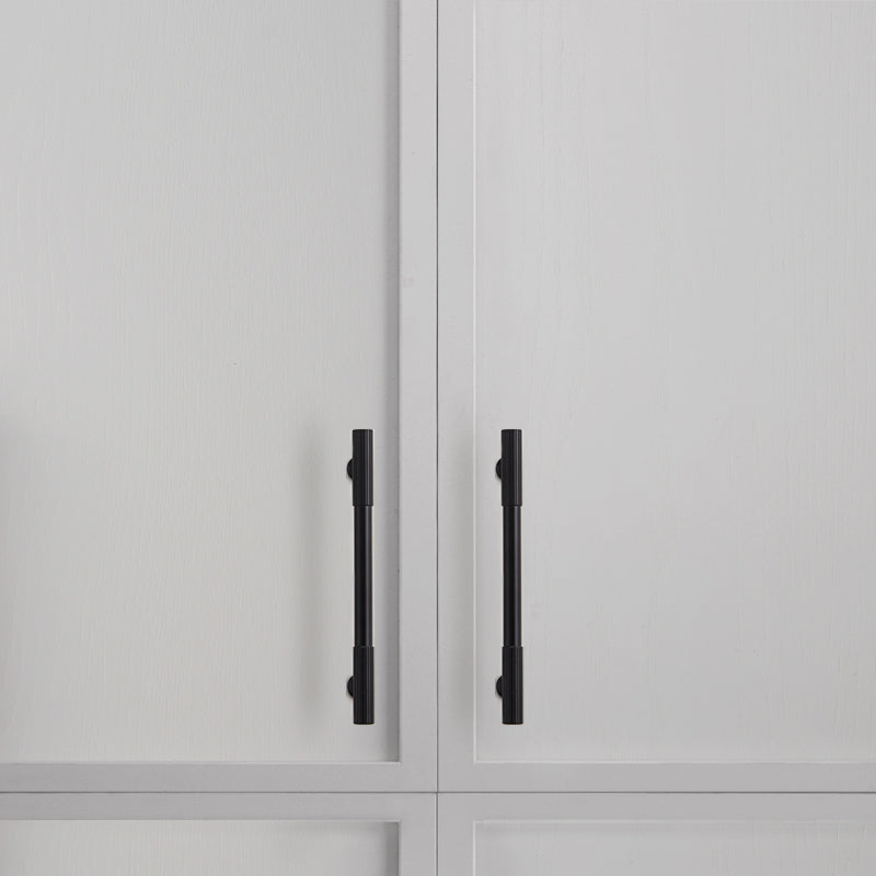 Brass Cabinet Handles with Fluted Ends