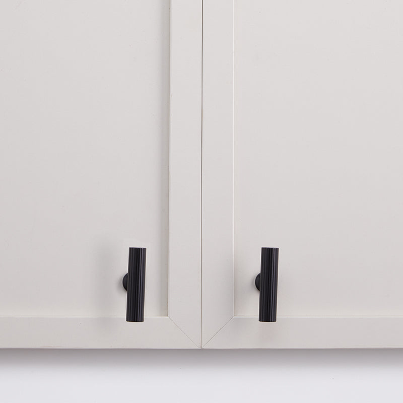 Brass Cabinet Handles with Fluted Ends
