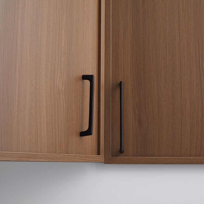 Rectangular Brass Cabinet Handles with Rounded Corners