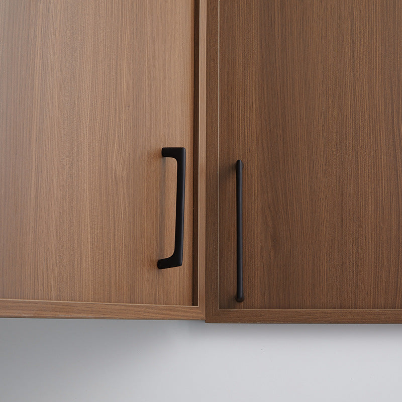 Rectangular Brass Cabinet Handles with Rounded Corners