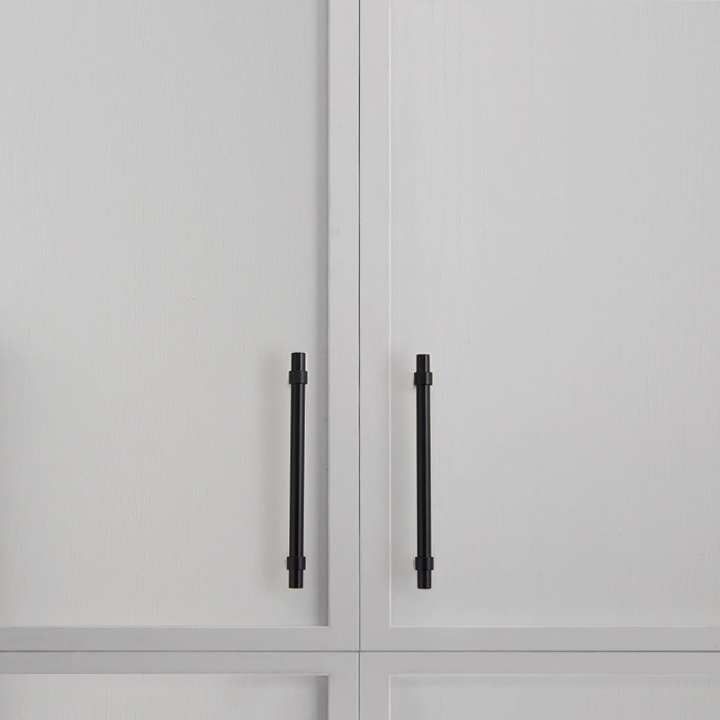 Brass Cabinet Handles & T-Bar Knobs with Collar Details