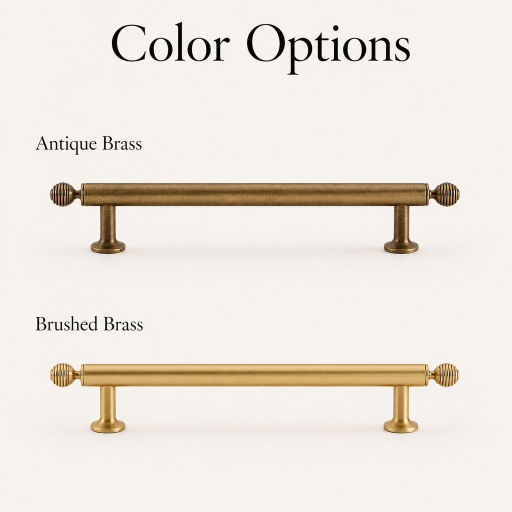 Brass Cabinet Handles & Beehive Knobs