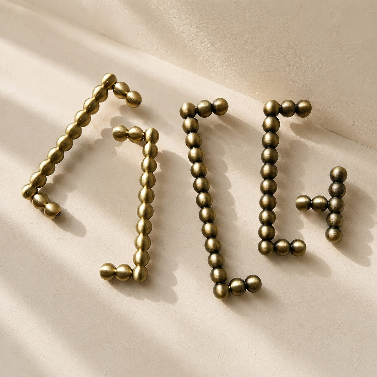 Brass Bubble Cabinet Handles & Beaded T-Bar Knobs