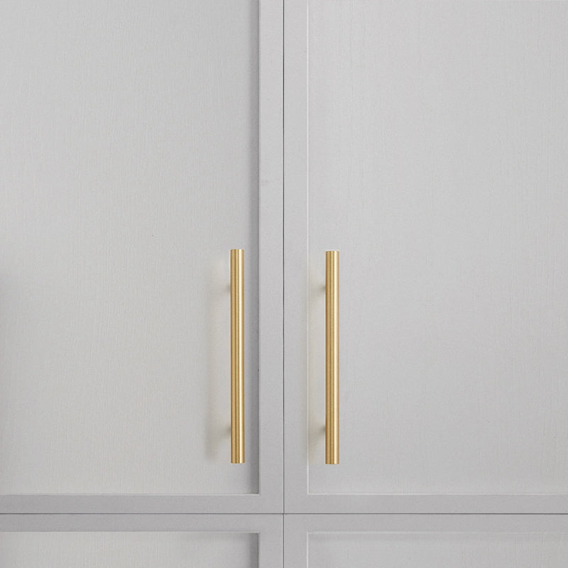 Minimalist Brass Round Bar Cabinet Pulls
